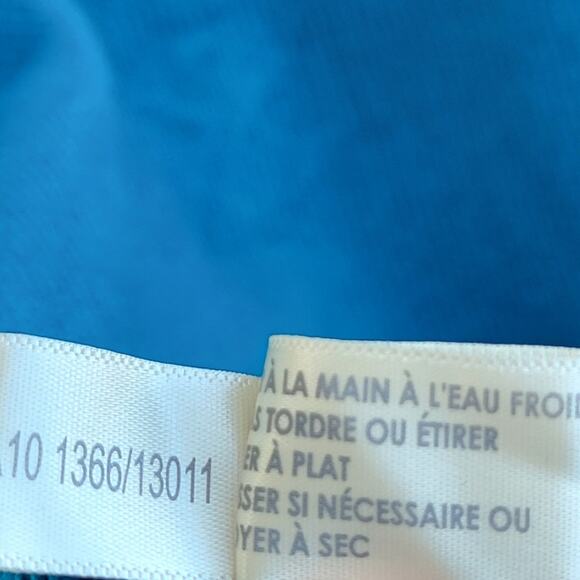 White + Warren Cashmere Silk Blend Tunic Sweater in Teal Turquoise Blue  Large - Picture 4 of 5